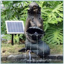 Life Size Peaceful Bronze Mermaid Water Fountain